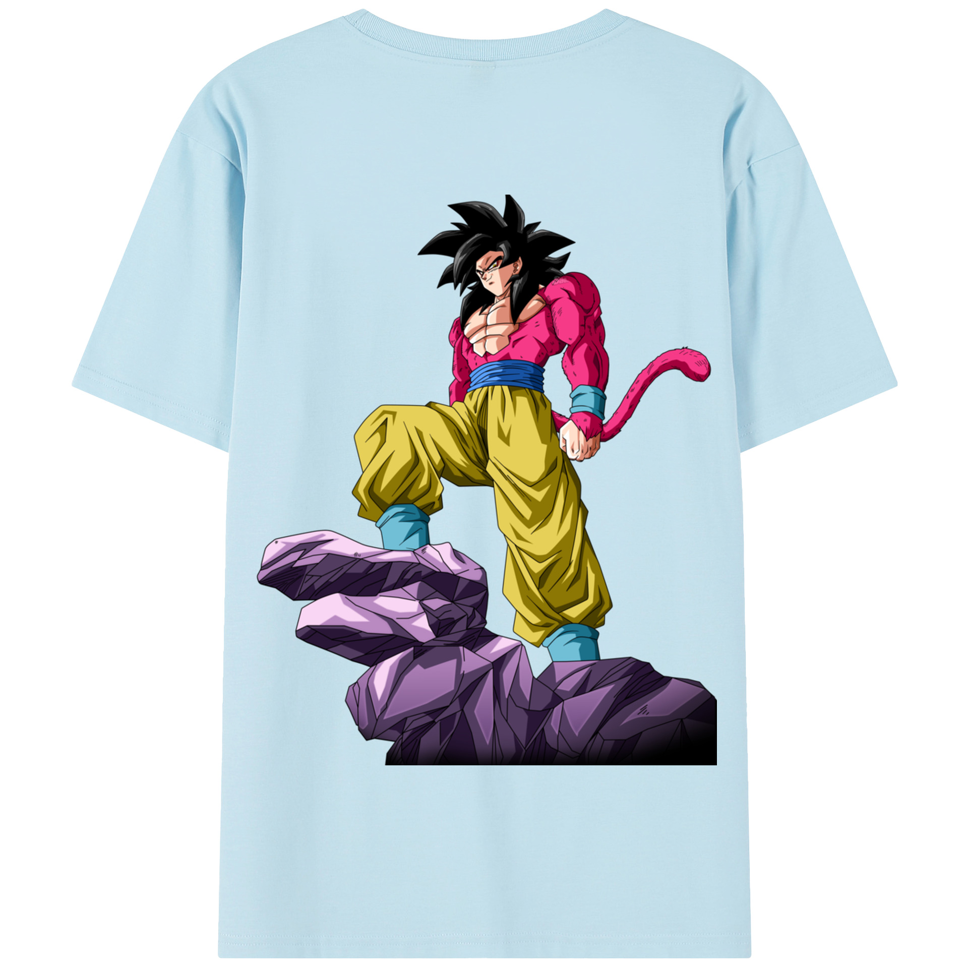 （画像用） ドラゴンボール 孫悟空（そん ごくう）Son Goku カカロット DRAGON BALL Kakarotto 綿100％半袖Tシャツ（背面プリント）